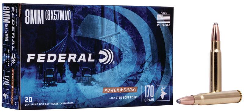 Federal Power Shok 8mm Mauser 170 Gr. SP