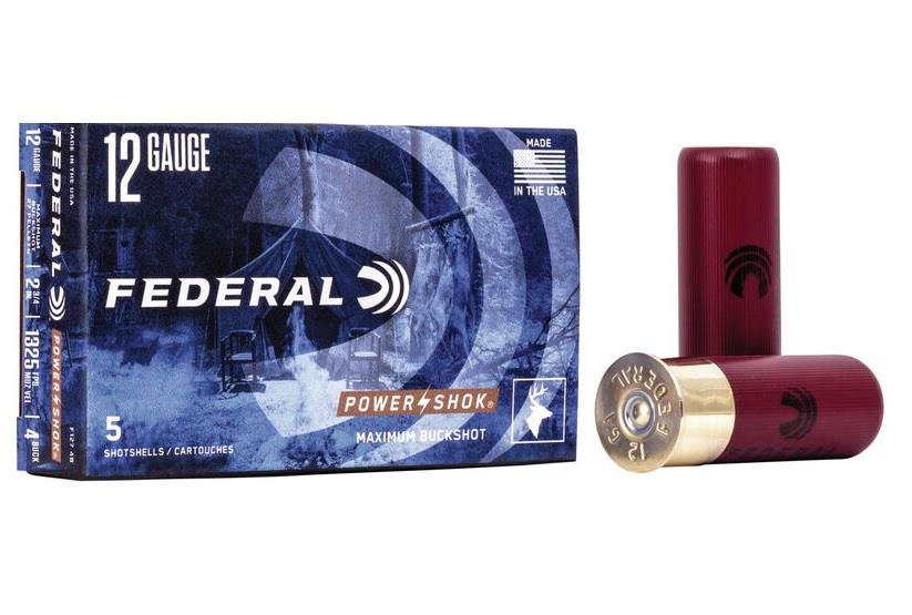 Federal Power Shok 12 Gauge 2-3/4'' # 4 Buck