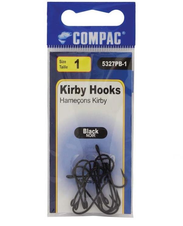 Black Kirby Hooks #1 - 13pcs