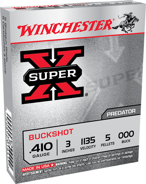 Winchester Super-X 410 Gauge 3'' 000 Buckshot 5 Pellet