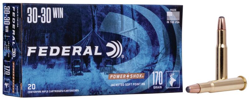 Federal Power Shok 30-30 Win 170 Gr. JSP RN