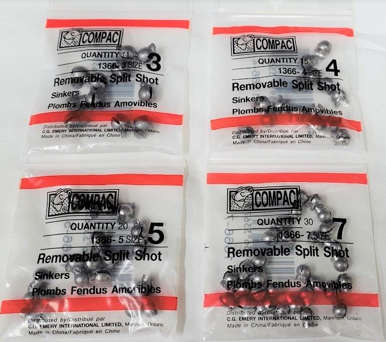 Compac Removable Split Shot Sinkers