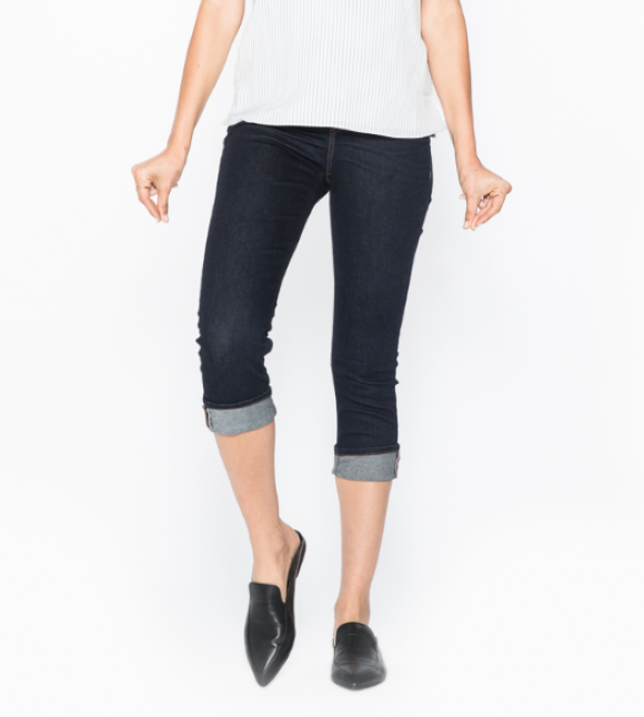 AVERY CAPRI DARK WASH - 22.5" Inseam