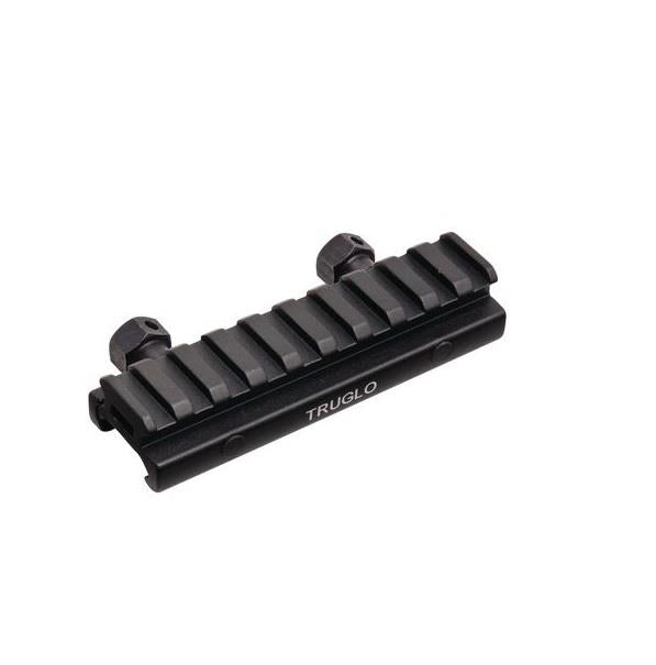 TRUGLO 0.5" Picatinny Riser Mount 4" Long - Black Finish