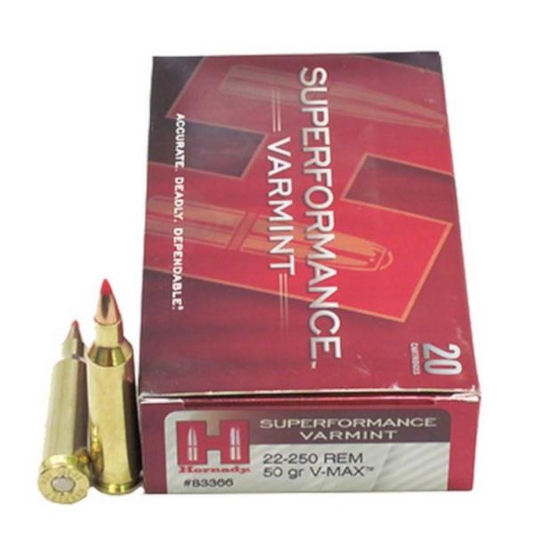 Hornady Superformance V-Max 22-250 Rem 50 Gr