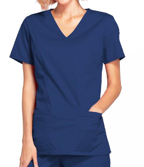 Cherokee WW Core Stretch Mock Wrap Top - Womens