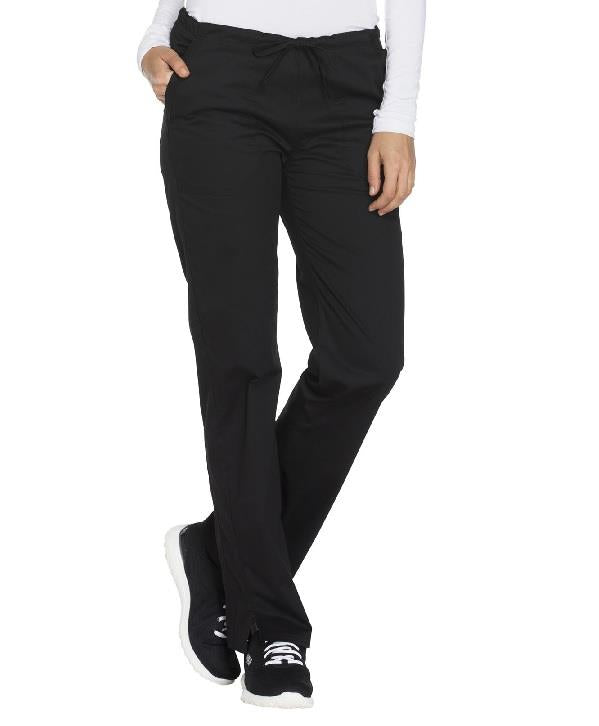 Cherokee WW Core Stretch Mid Rise Straight Leg Drawstring Pant - Womens