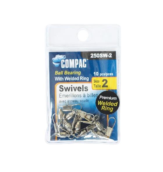 Compac Welded Ball Bearing Swivels with Interlock Snaps B.B#5 5pcs