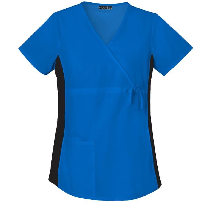 Cherokee Flexibles Maternity Mock Wrap Knit Panel Top