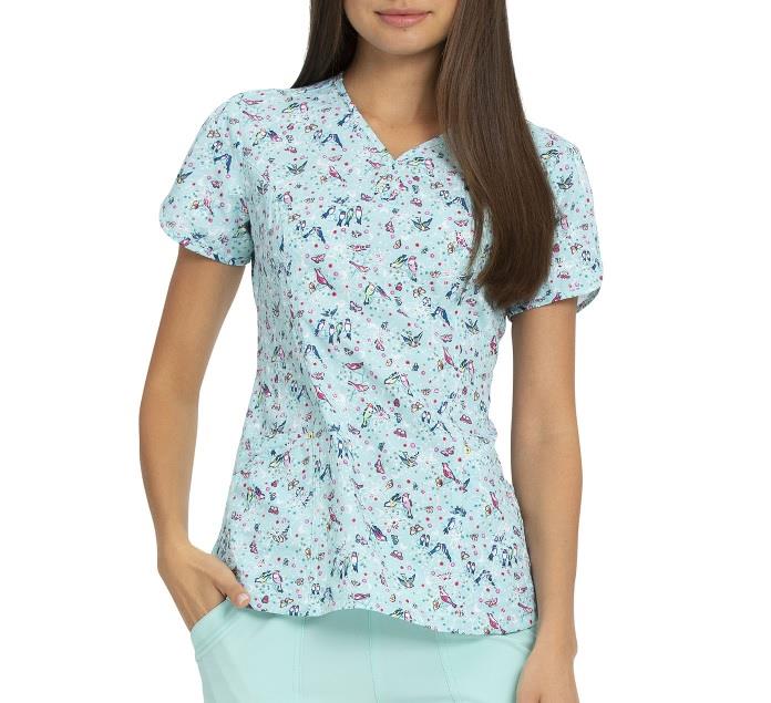 HeartSoul Prints V-Neck Top In My Tweet Heart