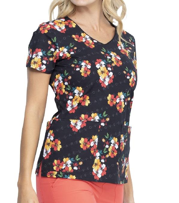 Dickies Prints V-Neck Top - Womens