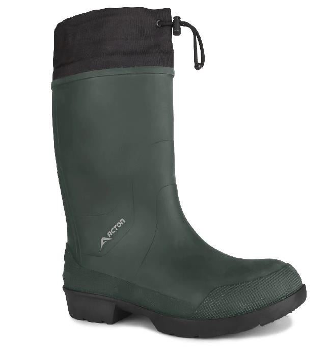 Acton Stormy, Green 15" Insulated Rubber Work Boots - Mens