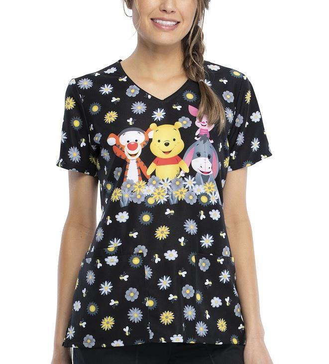 Cherokee Tooniforms V-Neck Top - Womens