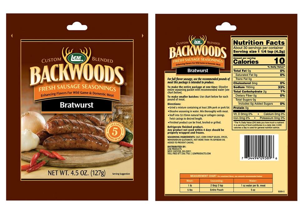 Sausage Seasoning, Bratwurst 5LB