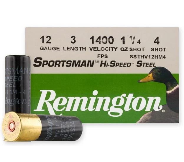 Sportsman Hi-Speed Steel 12Ga 3", 1-1/4oz #4 - 25 Rounds