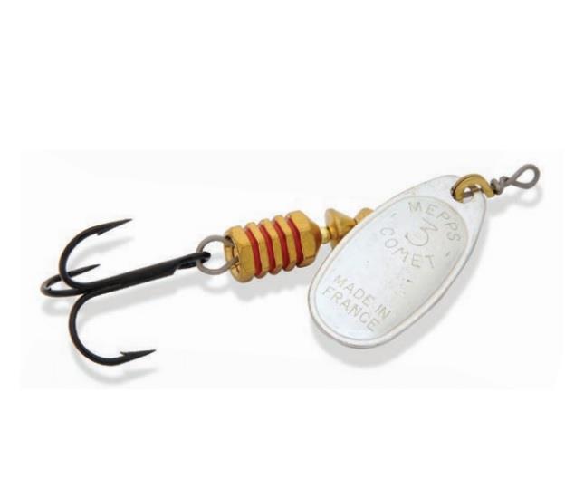 Mepps Comet Plain Treble Spinner - Silver