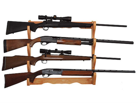 4 Gun Wooden Wall Rack