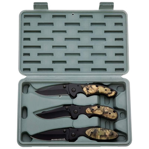 Maxam 3pc Liner Lock Knife Set