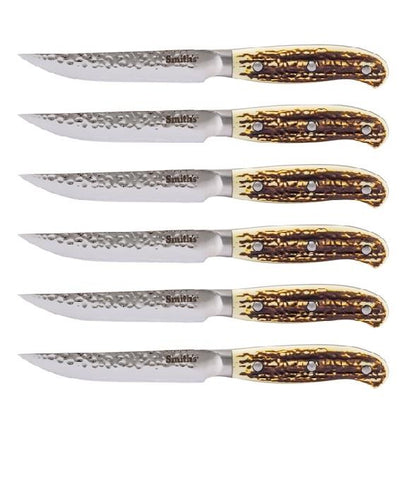 Smith's CABIN & LODGE 6 PIECE STEAK KNIFE SET (WITH BLOCK)
