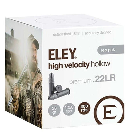 ELEY High Velocity HP .22LR 1250 FPS 38GR - 300 Rds