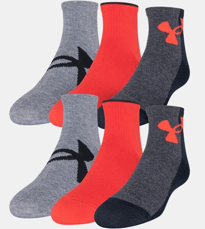 UA Essential Quarter 6-Pack Socks - Youth