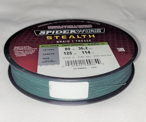 SpiderWire Stealth 80lbs. 125yds. - Moss Green