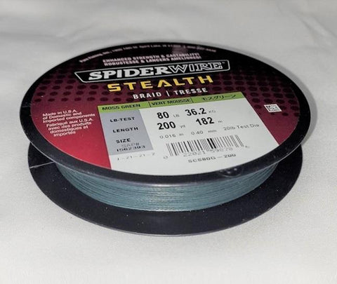 SpiderWire Stealth 80lbs. 200yds. - Moss Green