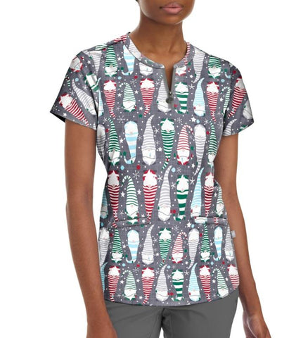 Healing Hands Ivy Holiday Print Top - Womens