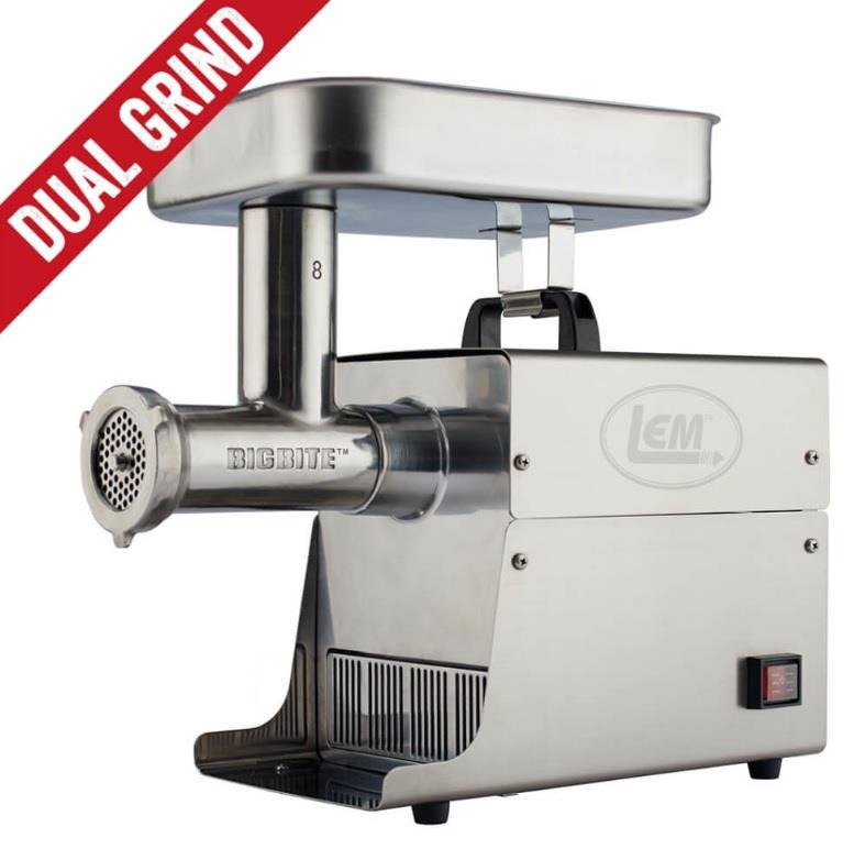 LEM Dual Grind #8 Big Bite Meat Grinder 0.5 HP