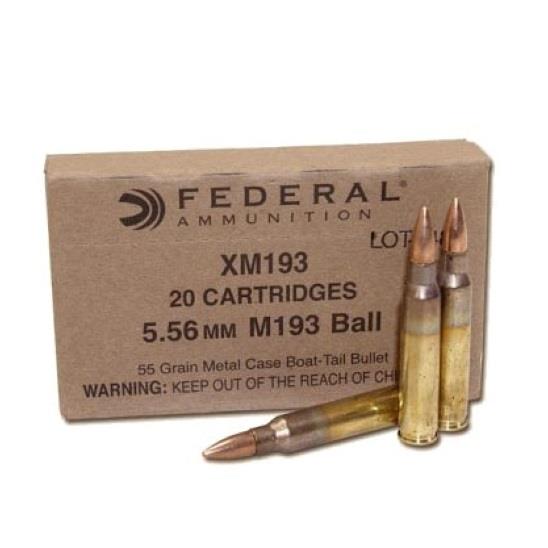 Federal XM193 5.56mm M193 55GR - 20Rds