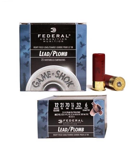 Federal Heavy Field Load 12ga 2-3/4" #6 1-1/8oz Lead - 25 Bx