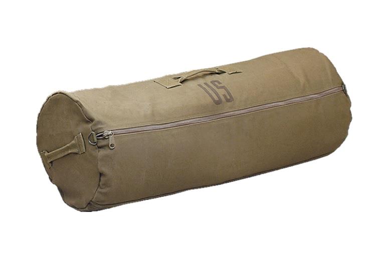 Zippered Canvas Duffle Bag