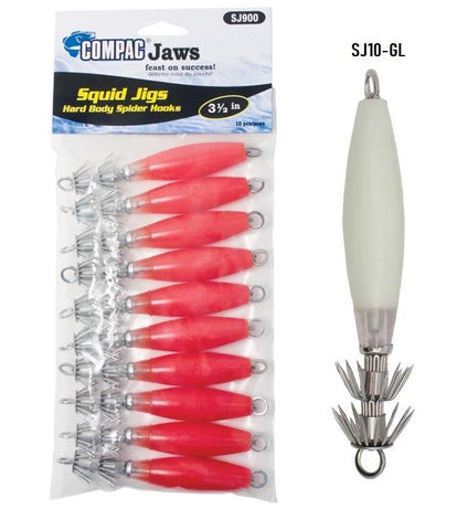 Compac Squid Jigs 10pack - SJ10-GL(Glow)