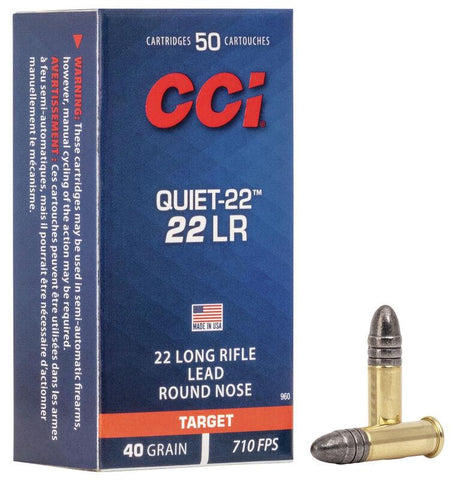 CCI Quiet-22 22 LR 40 Gr. RN 710 FPS