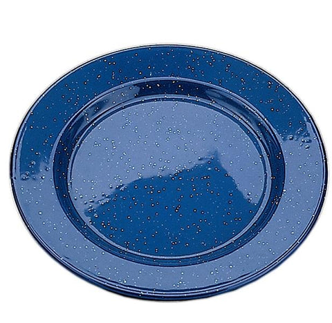 Blue Enamel Steel Dinner Plate 9"