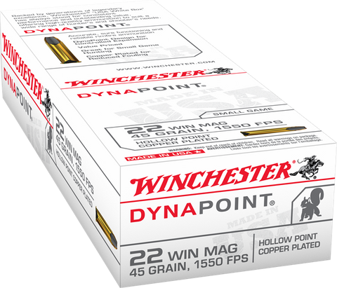 Winchester Dynapoint 22 WMR 45 Gr. CP HP 1550 FPS