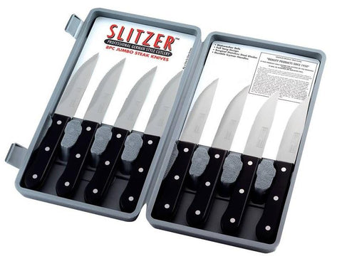 Slitzer 8pc Professional German-Style Jumbo Steak Knives