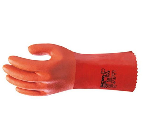 "SHOWA" Flexible PVC Gloves - Orange