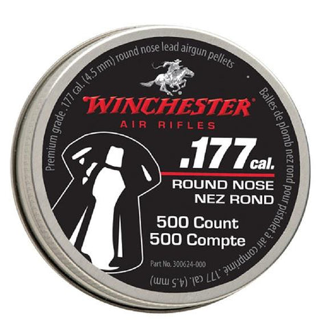 Winchester .177 Caliber Round-Nose Pellets - 500ct