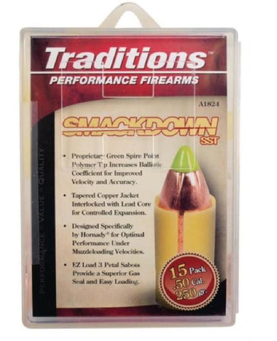 Traditions Smackdown .50 Caliber 250Gr - 15 Per Pack