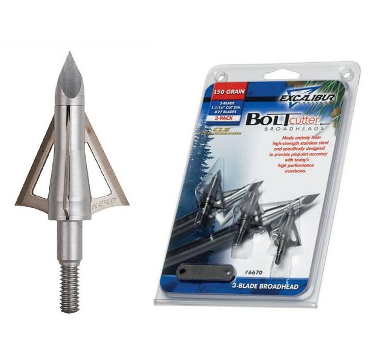 Excalibur Crossbow 150Gr Boltcutter 3 Blade Broadheads-3pk