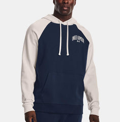 UA Rival Fleece Wordmark Colorblock Hoodie - Mens