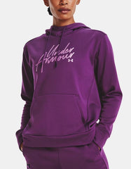 UA Armour Fleece Script Hoodie - Womens