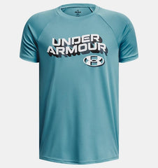 UA Tech Wordmark Short Sleeve - Boys