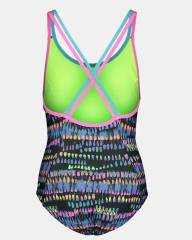 UA Watercolor Drip One-Piece Swimsuit - Girls