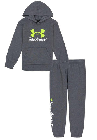 UA Big Logo Script Hoodie Set(2t-4t) - Boys
