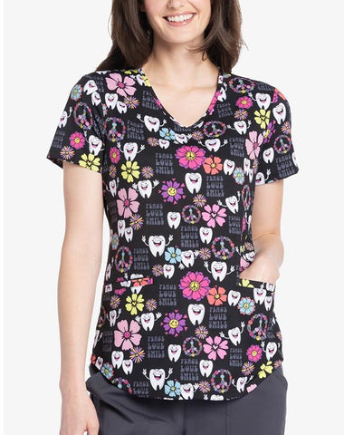 Cherokee Prints V-Neck Top - Womens