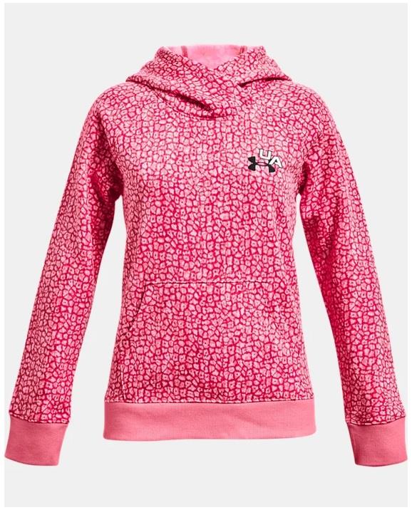 UA Rival Fleece Print Hoodie - Girls
