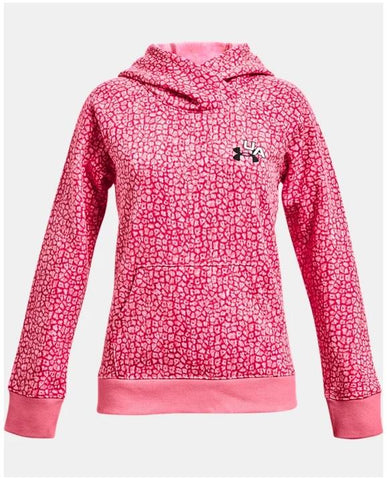 UA Rival Fleece Print Hoodie - Girls
