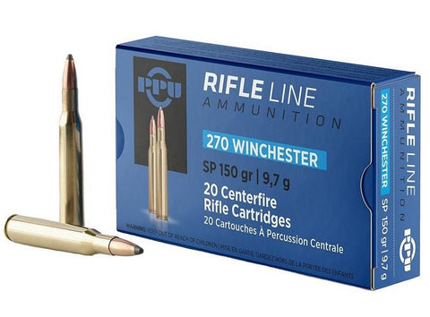 PPU Ammo 270 Win, 150Gr SP – 20Rds